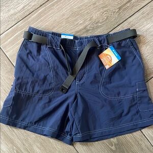 Columbia Blue Omni Shade Cargo Shorts Lightweight Outdoor (A)